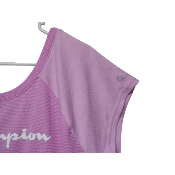 Champion Womens Short Sleeve Athletic Top Size L Pink Cropped Running - Picture 4 of 7